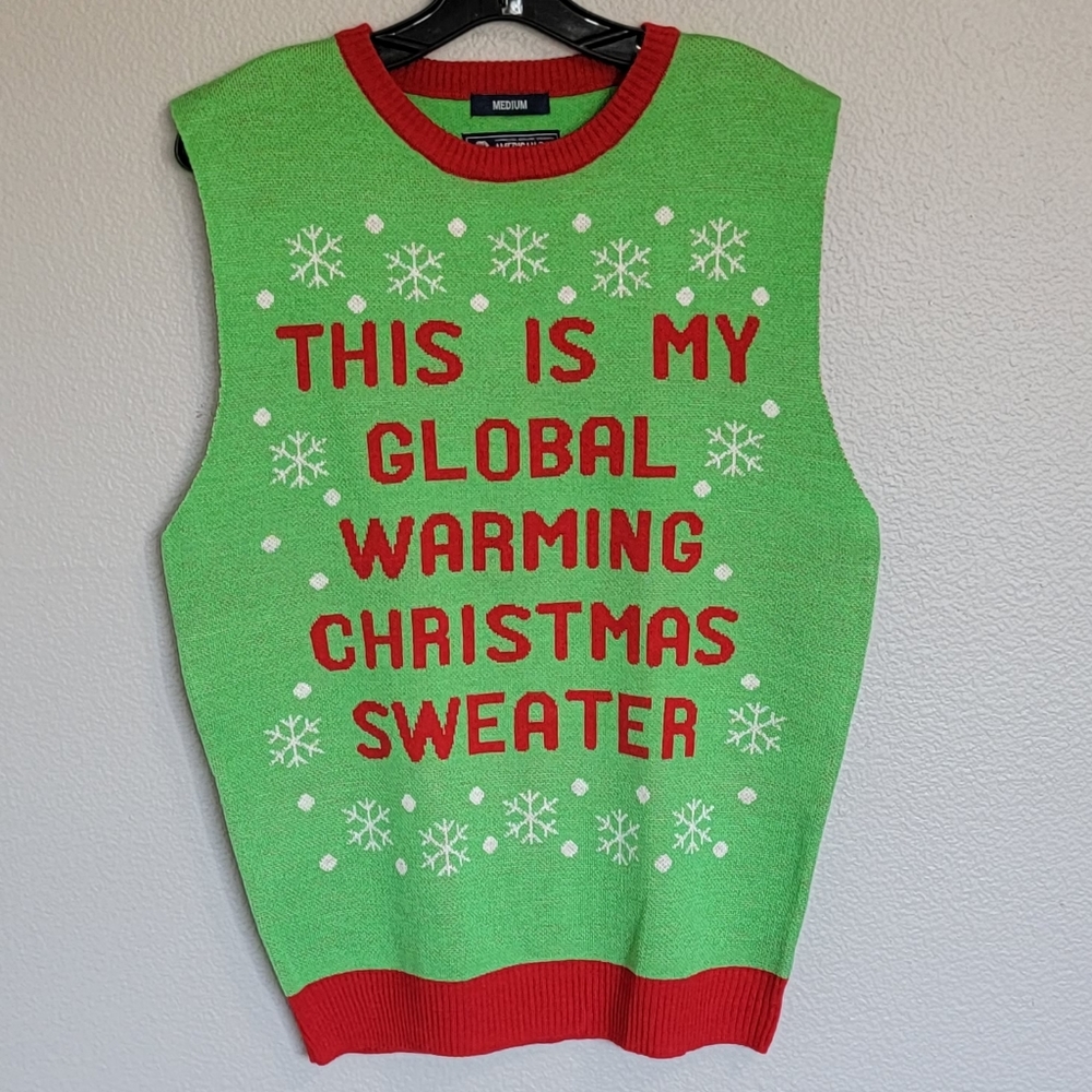 American Rag Mens Global Warning Sweater Vest/ M.